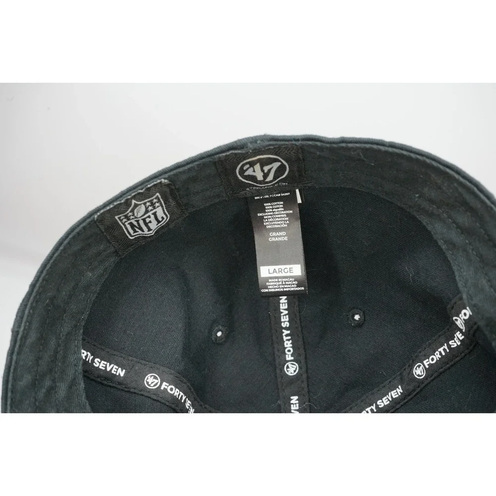 Philadelphia Eagles 47 Brand Hat‎ Cap NFL Football Black ~ Size Large